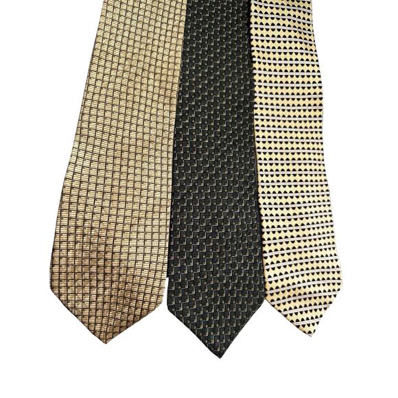 Vintage Bill Blass Neo Silk Neckties Set of Three - Picture 1 of 6